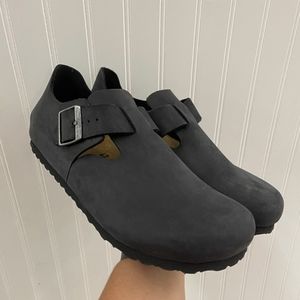 Birkenstock Black London Oiled Leather Low Shoe Sz 42R
